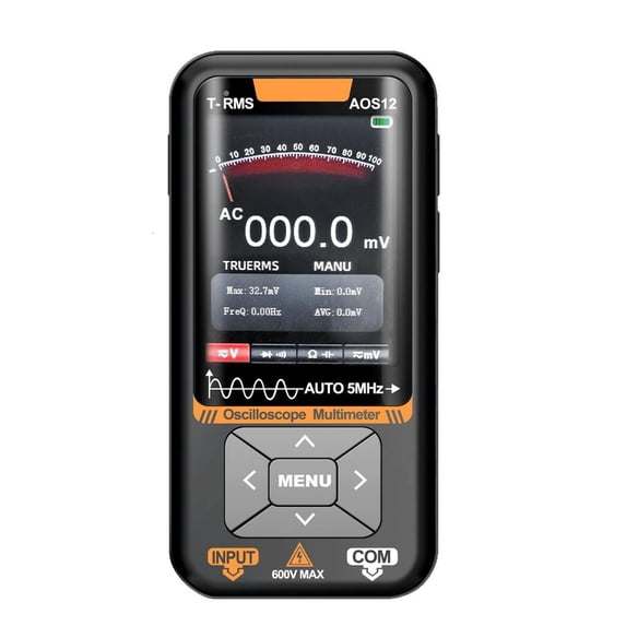 CEORPER 2 In 1 Intelligent Multimeter & Oscilloscope Tool Color Display Shared Input Electrical Tester Easy to Use for Field Testing