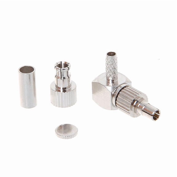 CEORPER 2 In 1 TS9/CRC9 Male Right Angle RF Connector Coaxial Adapter For RG174/178/316