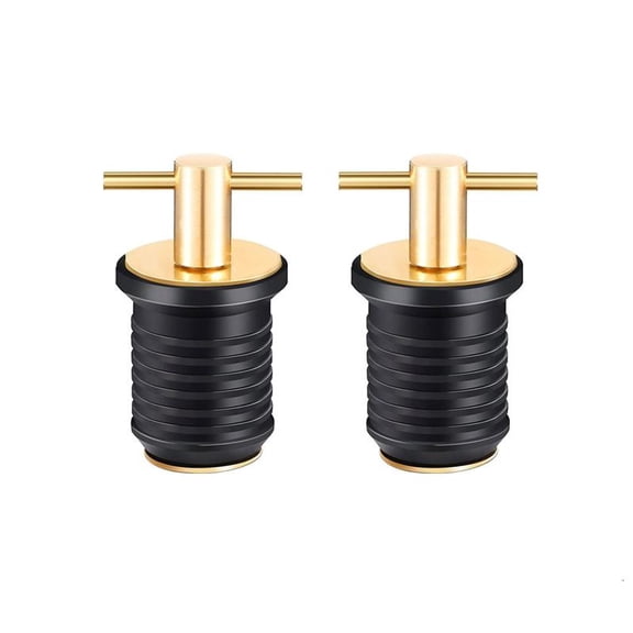 CEORPER 2 Pcs Kayak Drain Plug Rubber Scupper Plugs Drain Stopper T-Handle Drain Plug