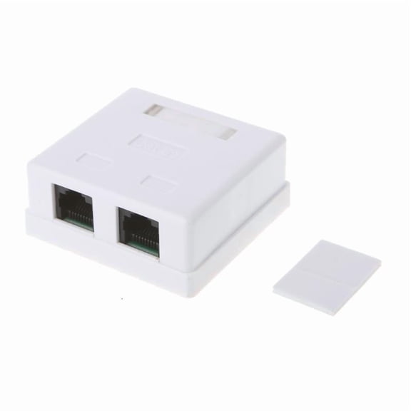 CEORPER 2 Port Cat5e RJ45 8P8C Keystone Jacks, Ethernet Wall Jack Punch Down Connector