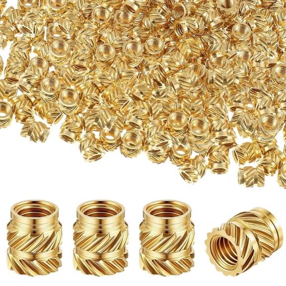 CEORPER 200Pcs Metal 3mm Threaded Inserts Knurled Heat Nut Inserts for 3D Printing