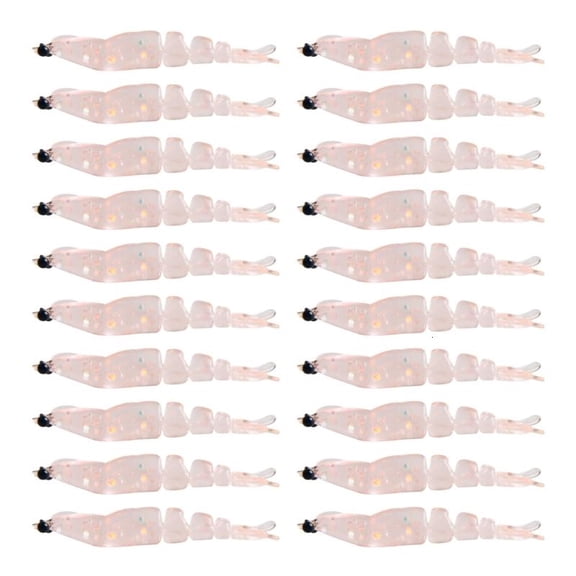 CEORPER 20Pcs Shrimp Lures Set 40mm Crawfishes Baits Shrimp Claws Soft Fishing Lures