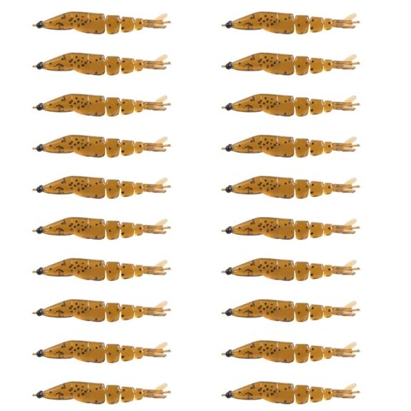 CEORPER 20Pcs Shrimp Lures Set 40mm Crawfishes Baits Shrimp Claws Soft Fishing Lures
