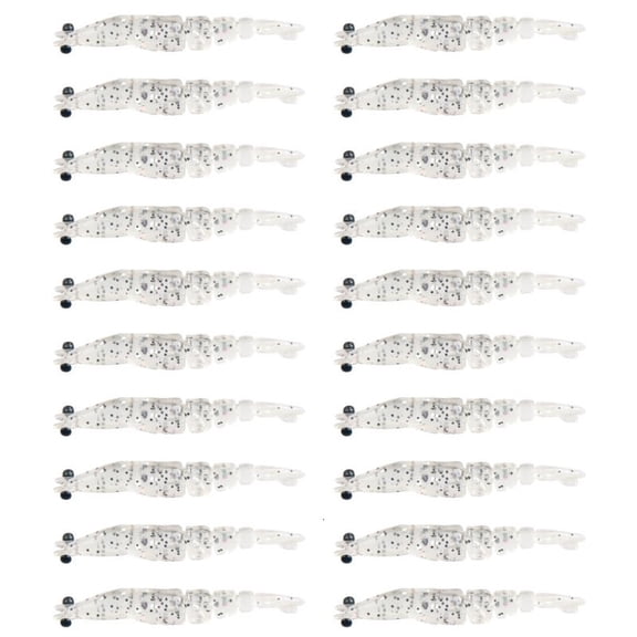 CEORPER 20Pcs Shrimp Lures Set 40mm Crawfishes Baits Shrimp Claws Soft Fishing Lures