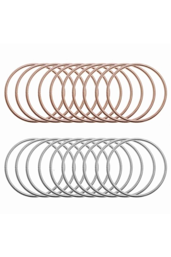 20x Silver Metal Bangle Bracelets Guitar String Bracelets for Women Girls