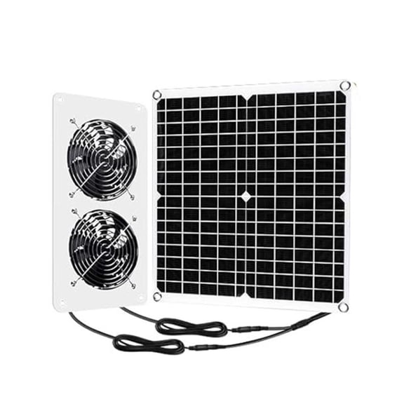 CEORPER 25W Monocrystalline Solar Module 12V Double Cooling Fan Plastic Energies Efficient