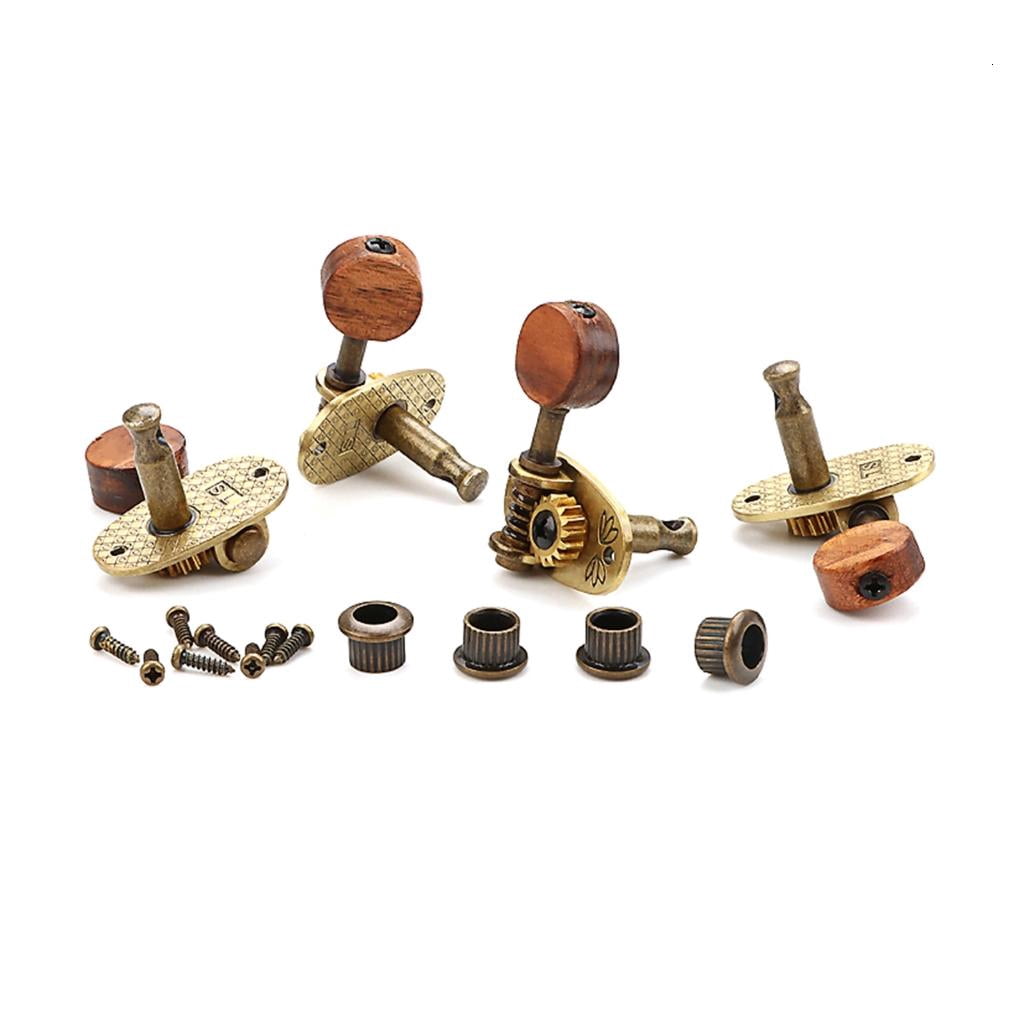 CEORPER 2L2R Guitar Tuning Keys Tuners Machine Head 6 String Bronze Plated Single Hole Tuning Pegs for Classical Acoustic Guitar