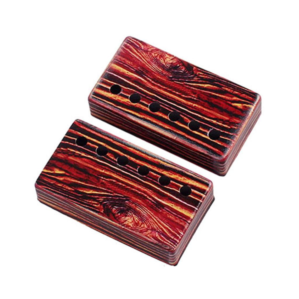CEORPER 2Pcs Colorful Red Neck Bridge Humbucker Pickup Cover 50/52m for Electric Guitar