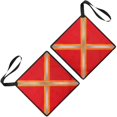 thumbnail image 1 of CEORPER 2Pcs Kayak Warning Flags Canoes Warning Flag with Webbing Kayak Safety Flag, 1 of 11
