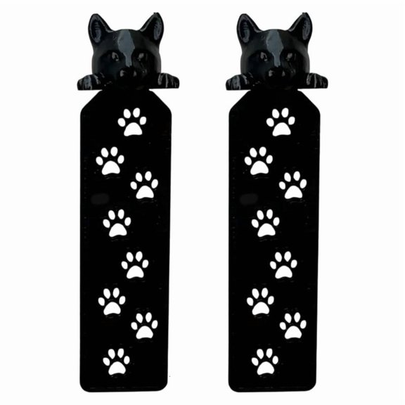 CEORPER 2Pcs Kitten Themed Plastic Bookmarks Textbook Novel Page Holder For Reading