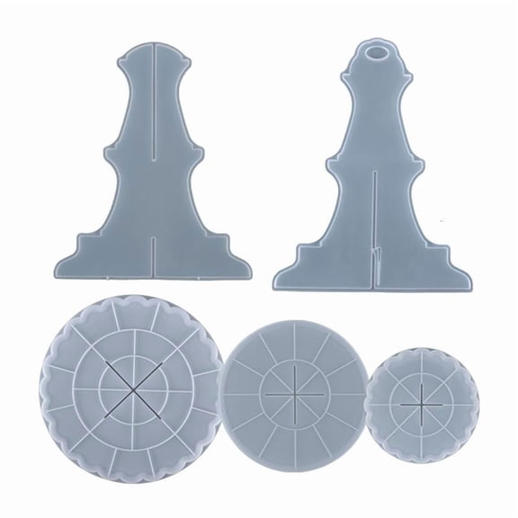 CEORPER 3 Tier Resin Tray Mold DIY Crystal Epoxy Resin Mould Cake Stand Silicone Mold