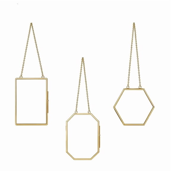CEORPER 3 Unit Premium Metal Gallery Frame with Protective Glass Metal Texture