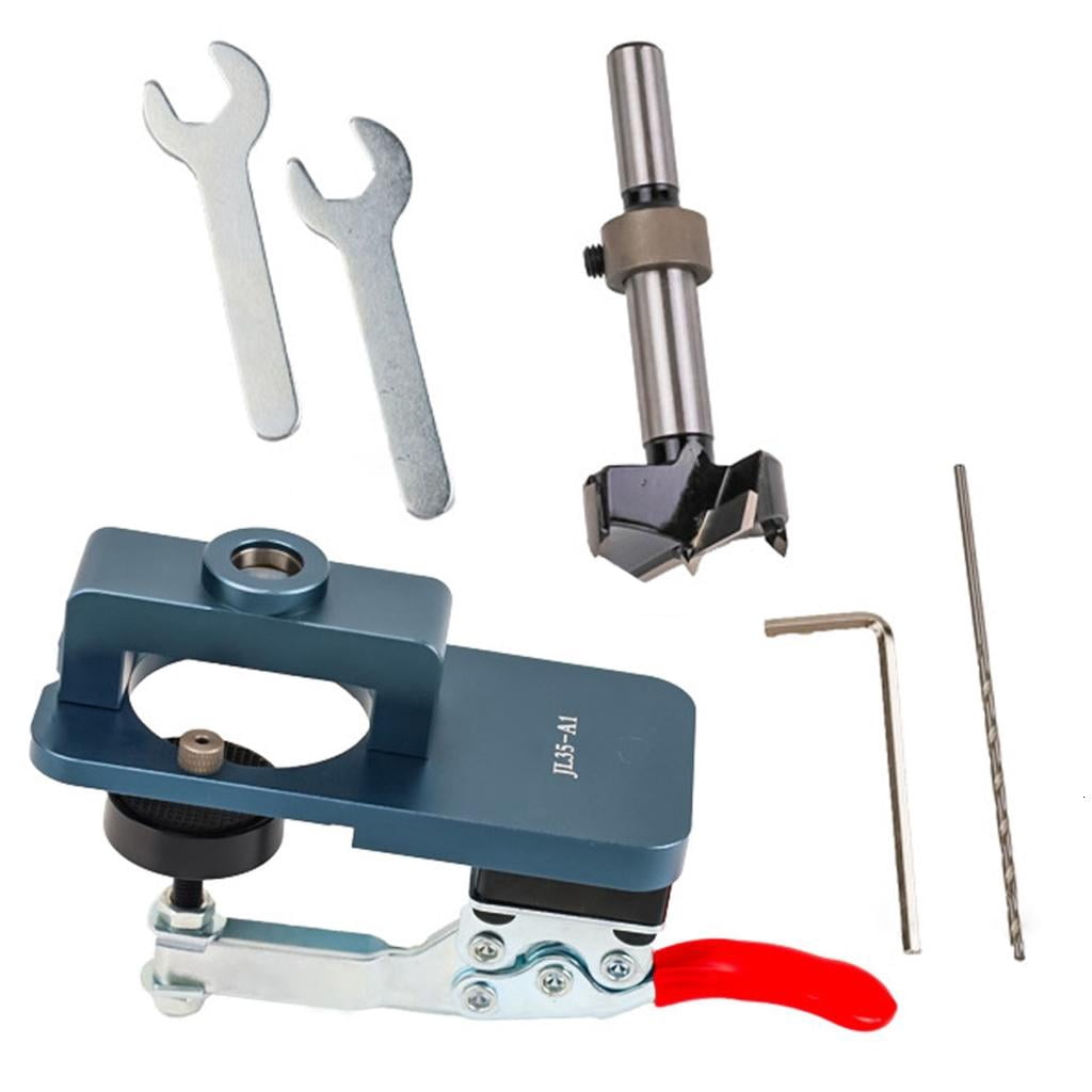 CEORPER 35mm Concealed Hinge Jig Hole Locator for Furniture Installation Hinge Drilling