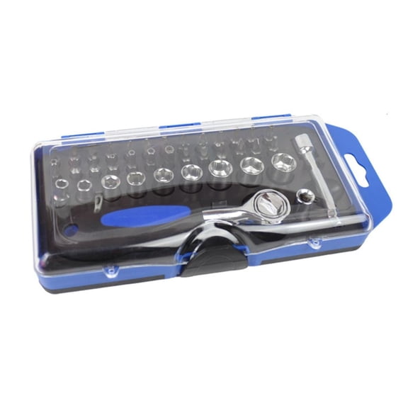 CEORPER 38 in 1 Sleeve Screw Driver Set Ratchet Wrench Socket Spanners Drill Combination