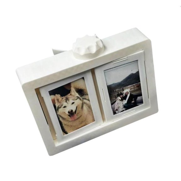 CEORPER 3Inch Rotating Photo Frame With 12 Slots Plastic Pictures Holder Display Stand
