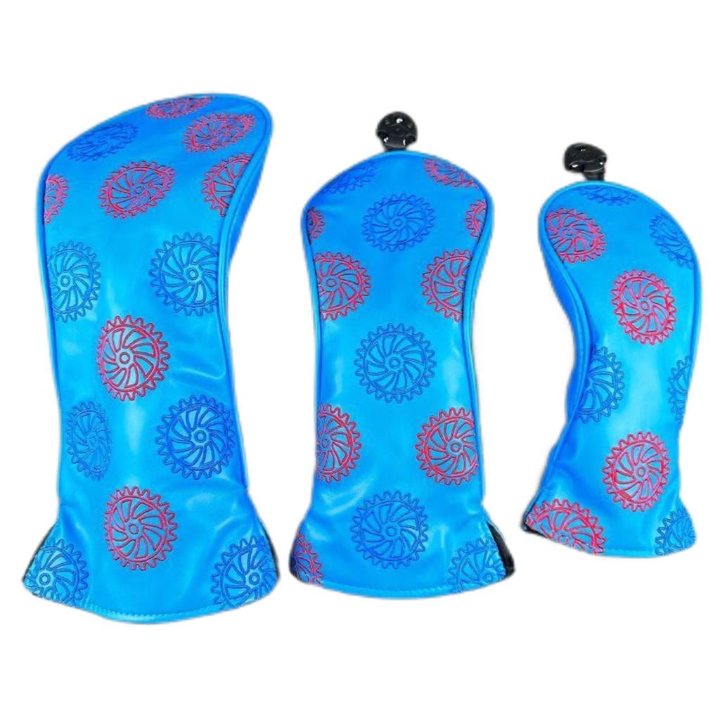 CEORPER 3Pcs Waterproofs PU Golfs Club Head Cover Replacement Driver Headcover