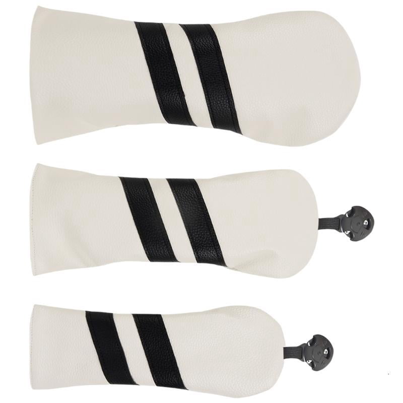 CEORPER 3Pcs Waterproofs PU Golfs Club Head Cover Replacement Driver Headcover