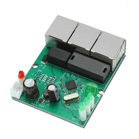 CEORPER 3Port 100Mbps Fast Ethernet Switches Module Plugs and Play Easy Setup Networking