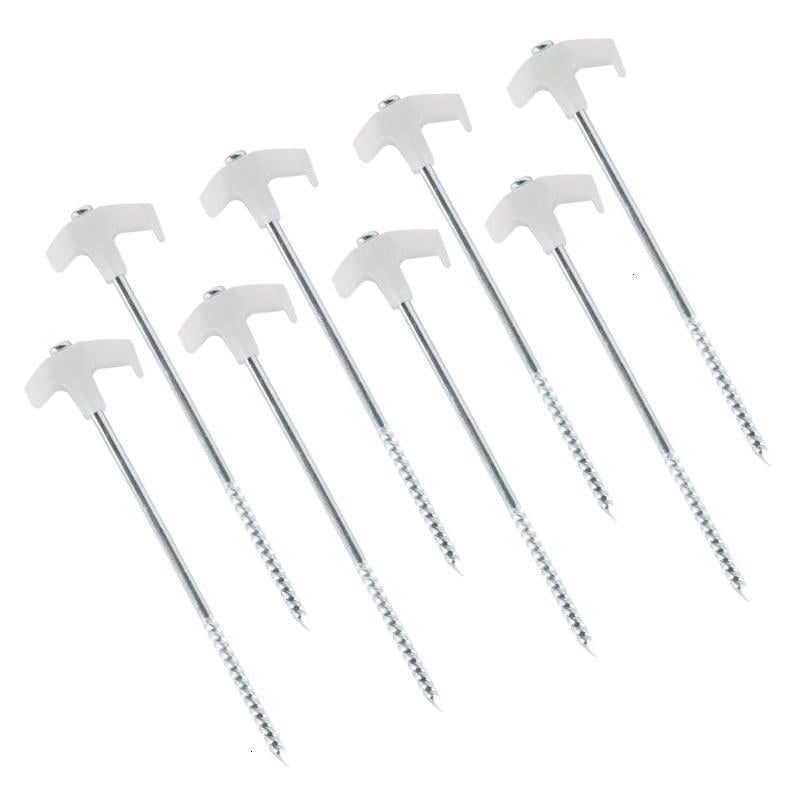 CEORPER 4/8/10Pcs Florescent Campings Tent Peg Outdoor Ground Pin Long Screw Stakes