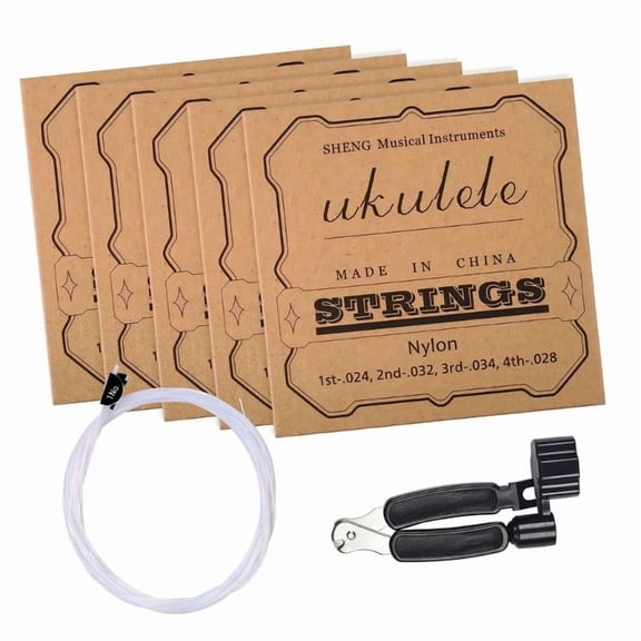 CEORPER 4 Pack 4 Strings for Musical Instruments Easy for Beginner, Easy on Fingertips