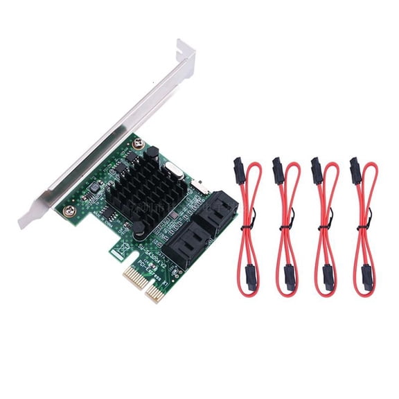 CEORPER 4 Port PCIE Sata III Controller Expansion Card PCIE 1X Slot to SATA3.0 Adapter
