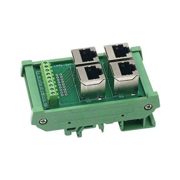 CEORPER 4 Port RJ45 8P8C Terminals Block Ethernet Adapter For Office And Home Use