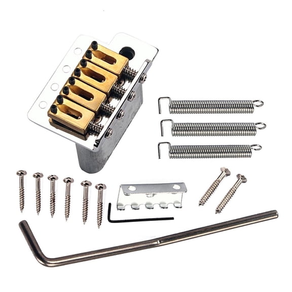 CEORPER 4-String Guitar Tremolo Bridge with Mounting Screws Kit Guitar Tremolo System Replacement for Cigar Box Guitar Projects