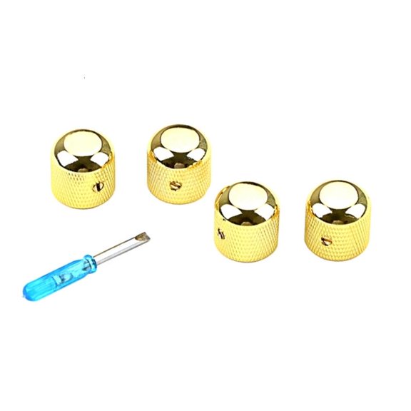 CEORPER 4Pcs Guitar Control Knobs with Dia 6mm/0.24" Shaft Pots Knob Replacement Parts