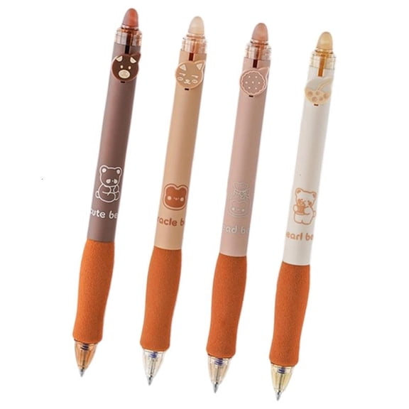 CEORPER 4Pcs Retractable Gel Pen Comfortable Foam Grip Gel Pen for Student Classroom