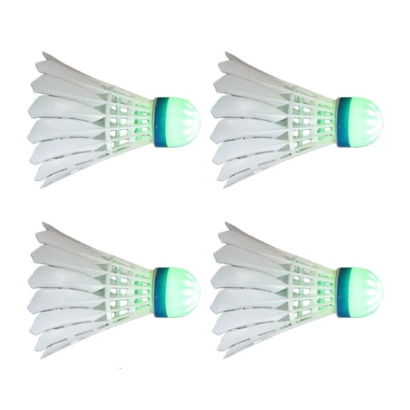 CEORPER 4Pcs Windproof Badminton Ball LED Lighted Shuttlecocks For Night Training
