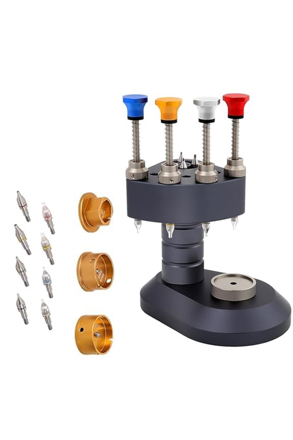 4Pin Needle Loader Watch Hand Installation Tool for Watch Repair with 8 Needle 3 Movement Bases