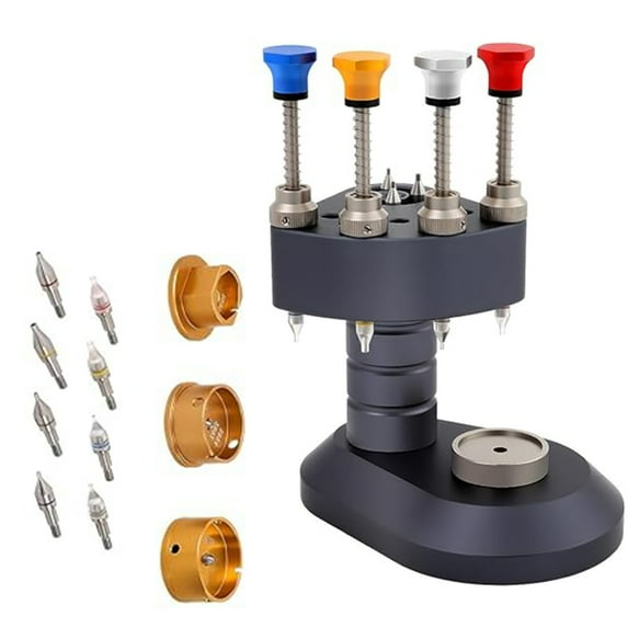 CEORPER 4Pin Needle Loader Watch Hand Installation Tool for Watch Repair with 8 Needle 3 Movement Bases
