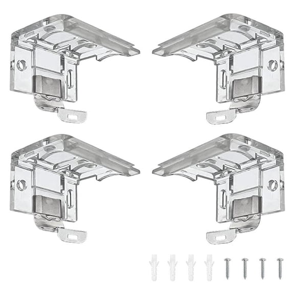 CEORPER 4pcs Metal Clip Blinds Support Bracket For 25mm Window Track Cordless Blinds