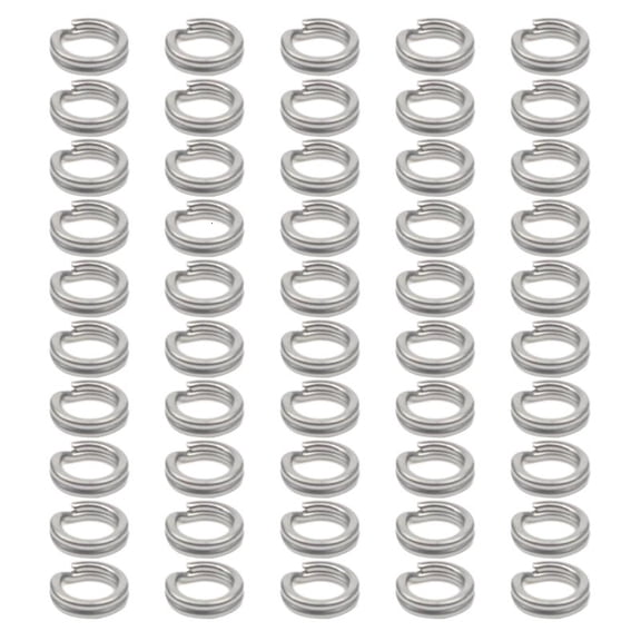 CEORPER 50Pcs Fishing Split Rings Fishing Stainless Steel Split Rings Pliers Saltwater
