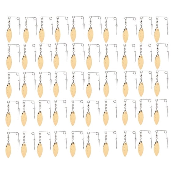 CEORPER 50Pcs Spinnerbaits Smooth Spoons Rigs Spinner Spinnerbait Spinner Enduring