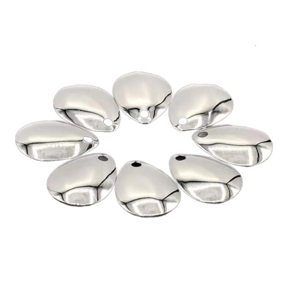 CEORPER 50Pcs Spoon DIY Colorful Sequins Hard Lures Rotating Spinner Fishing Lures