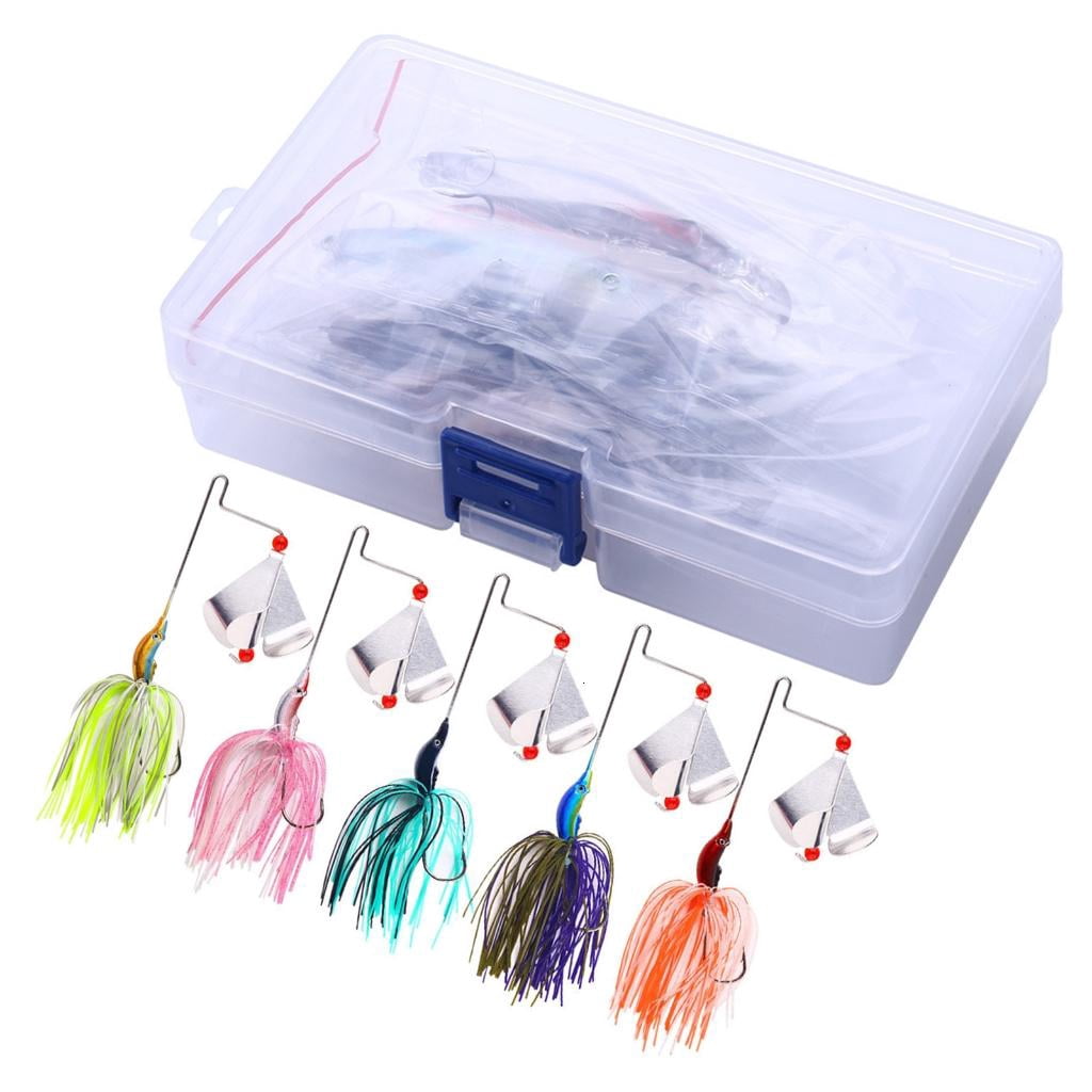 CEORPER 5Pcs Fishing Buzzbait Lures Spinnerbait Fishing Lures Swim Jigs Fishing Lure