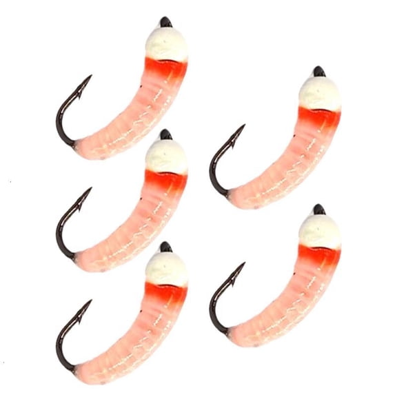 CEORPER 5Pcs Lures Swimbaits Fishing Beads Head Nymph Lures Baits Suitable for Trouts