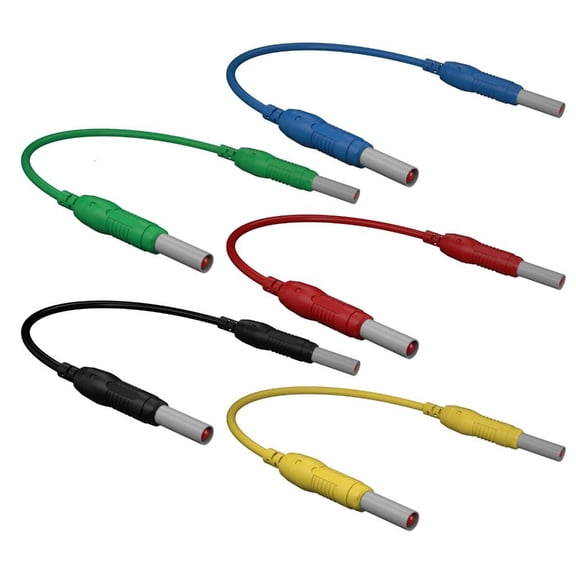 CEORPER 5pcs Retractable Banana Plug 100cm Electrical Test Jumper Wire for Multimeter