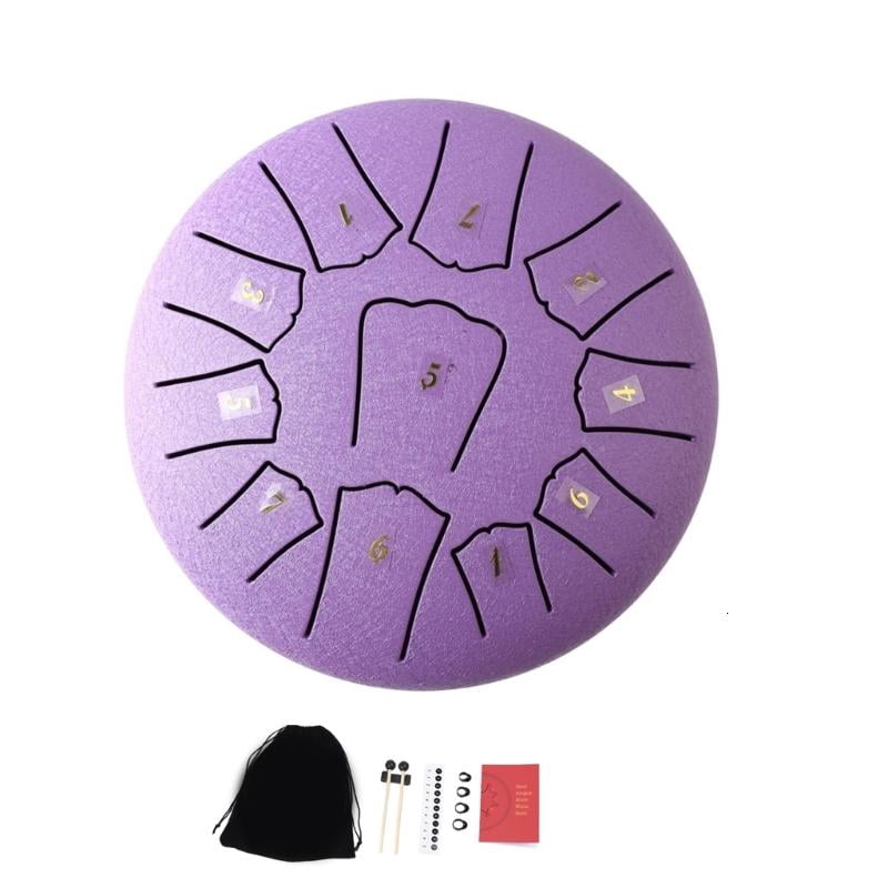 CEORPER 6 In 11 Tone Steel Tongue Drum Handpan Drum Percussion Tongue Tambourine