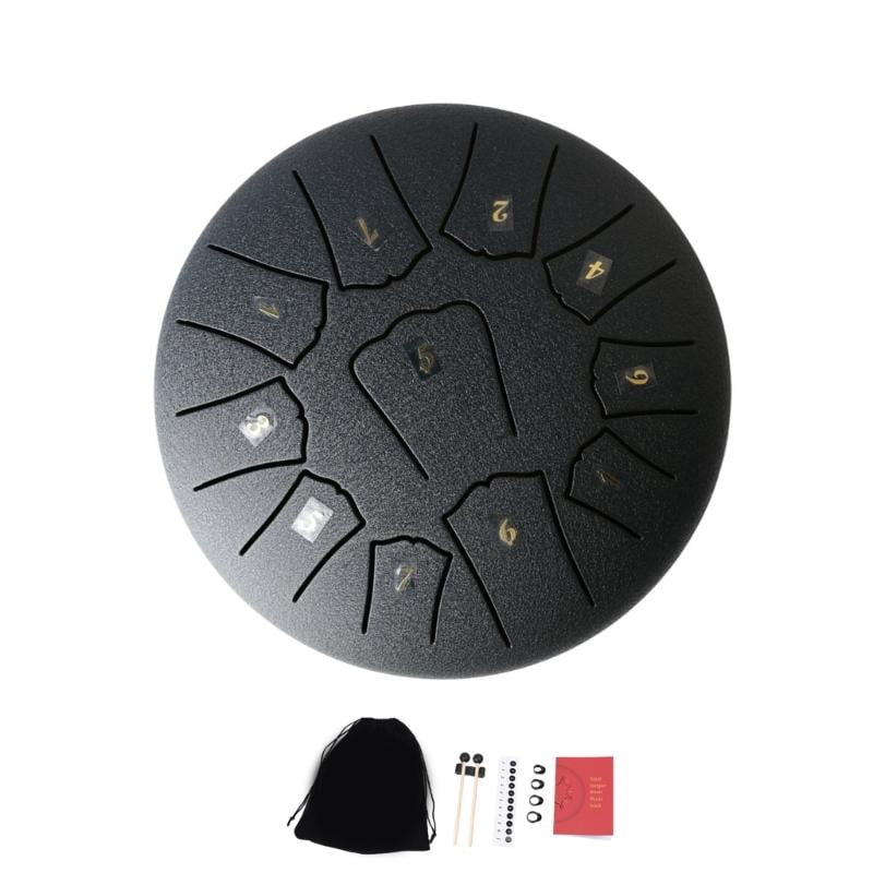 CEORPER 6 In 11 Tone Steel Tongue Drum Handpan Drum Percussion Tongue Tambourine
