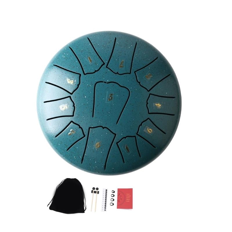 CEORPER 6 In 11 Tone Steel Tongue Drum Handpan Drum Percussion Tongue Tambourine