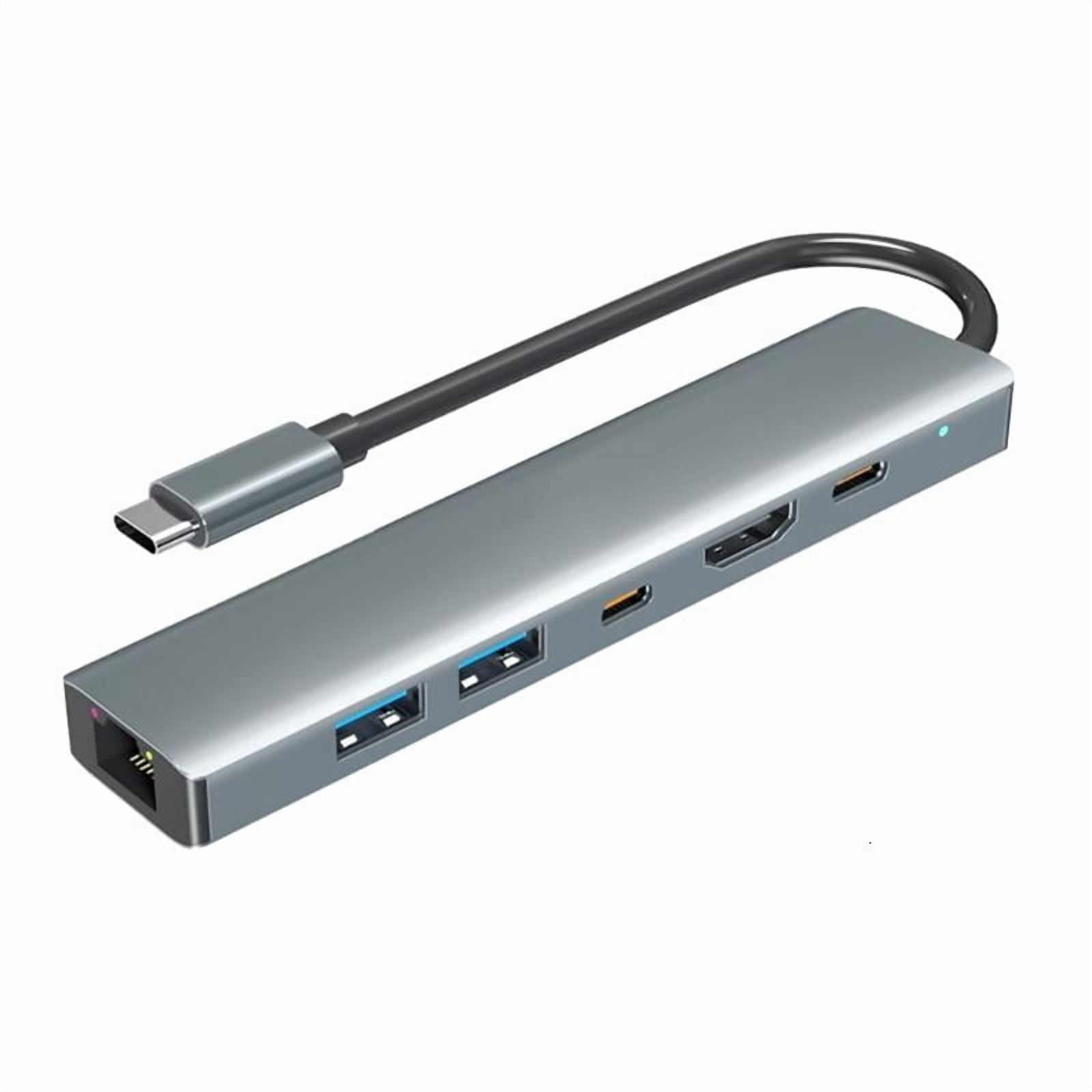 CEORPER 6 in 1 Type C Docking Station to HDTV Output 2xUSB3.0 4K HDTV Support 100W