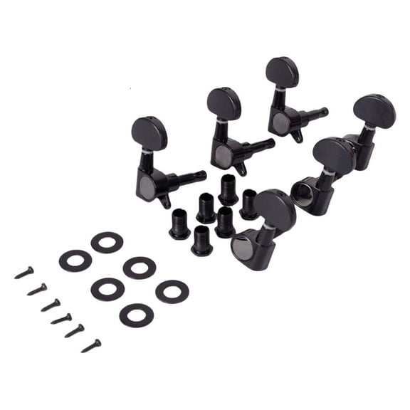 CEORPER 6Pcs 3L3R Guitar String Tunings Pegs Metal Machine Head Tuners Tunings Key