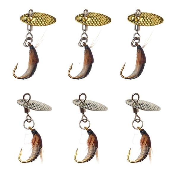 CEORPER 6Pcs Fishing Spoons Lures Single Hook Spoons Hard Lures Metal Fishing Lures