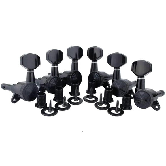 CEORPER 6Pcs Guitar Locking Tuners (3L+3R Handed) 1:18 Ratio Lock String Tuning for Key