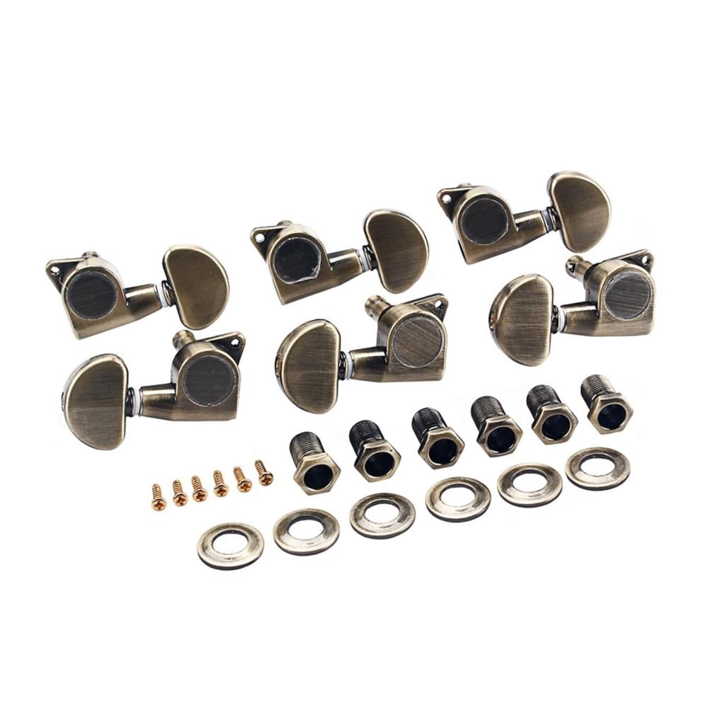 CEORPER 6Pcs Metal Guitar Tuning Pegs Key Tuners Machine Head Knob Guitar String Tuning Peg Guitar Replacement Part Enduring