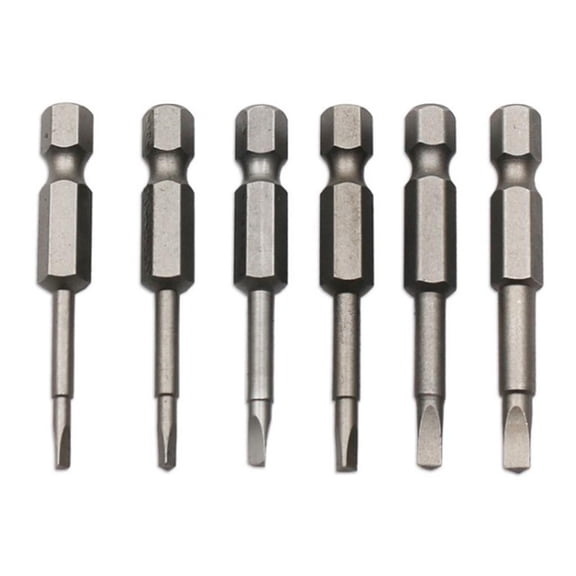 CEORPER 6Pcs Triangular Screw Bits 1.8/2/2.3/2.5/2.7/3 Mm S2 Steel Magnetic Screwdriver Bit Anti Slip Triangular Screw for Hea