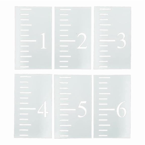 CEORPER 6Pieces Measuring Templates Geometric Drawing Rulers Stencil Scale Templates