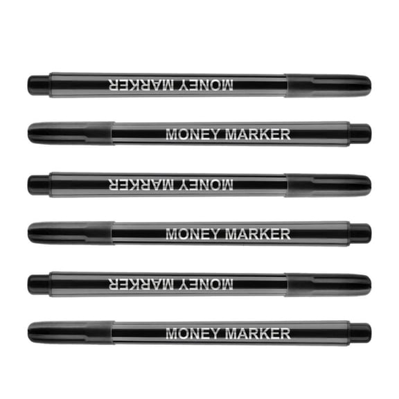 CEORPER 6Pieces Portable Money Checking Pens Plastic Texture for Office Travel Use